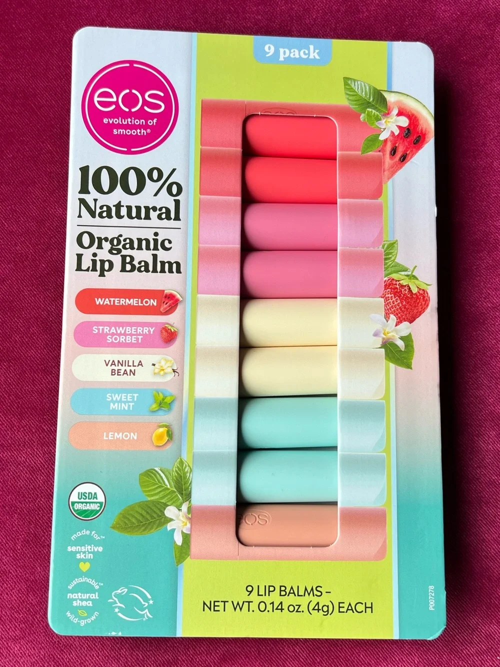 🆕 eos 9 pack set Lip Balm Treatment Organic Soothing Moisturizer cruelty free